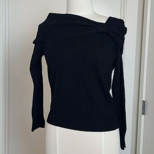 Korean Fashion - Long Sleeve Ribbon Top